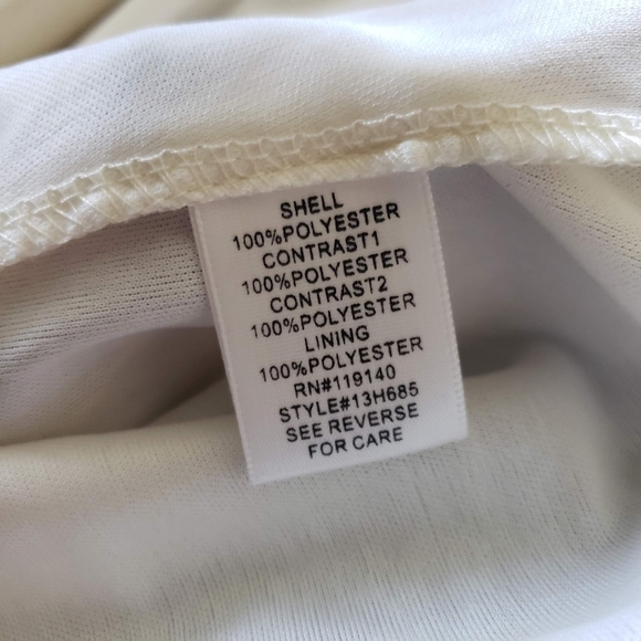 Charming Charlie Small Knee Length Dress Colorblock Navy Blue Cream Dark Pink - Picture 10 of 10